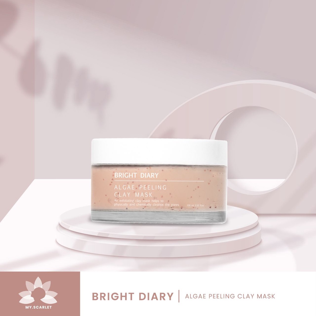 Bright Diary Algae Peeling Clay Mask AHA + BHA + PHA with Red Algae and ...