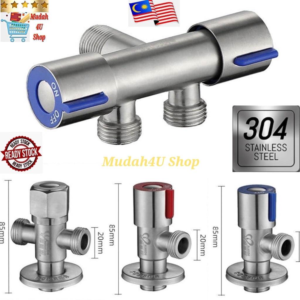 SUS304 Stainless Steel Angle Valve Toilet And Kitchen Water Distributor