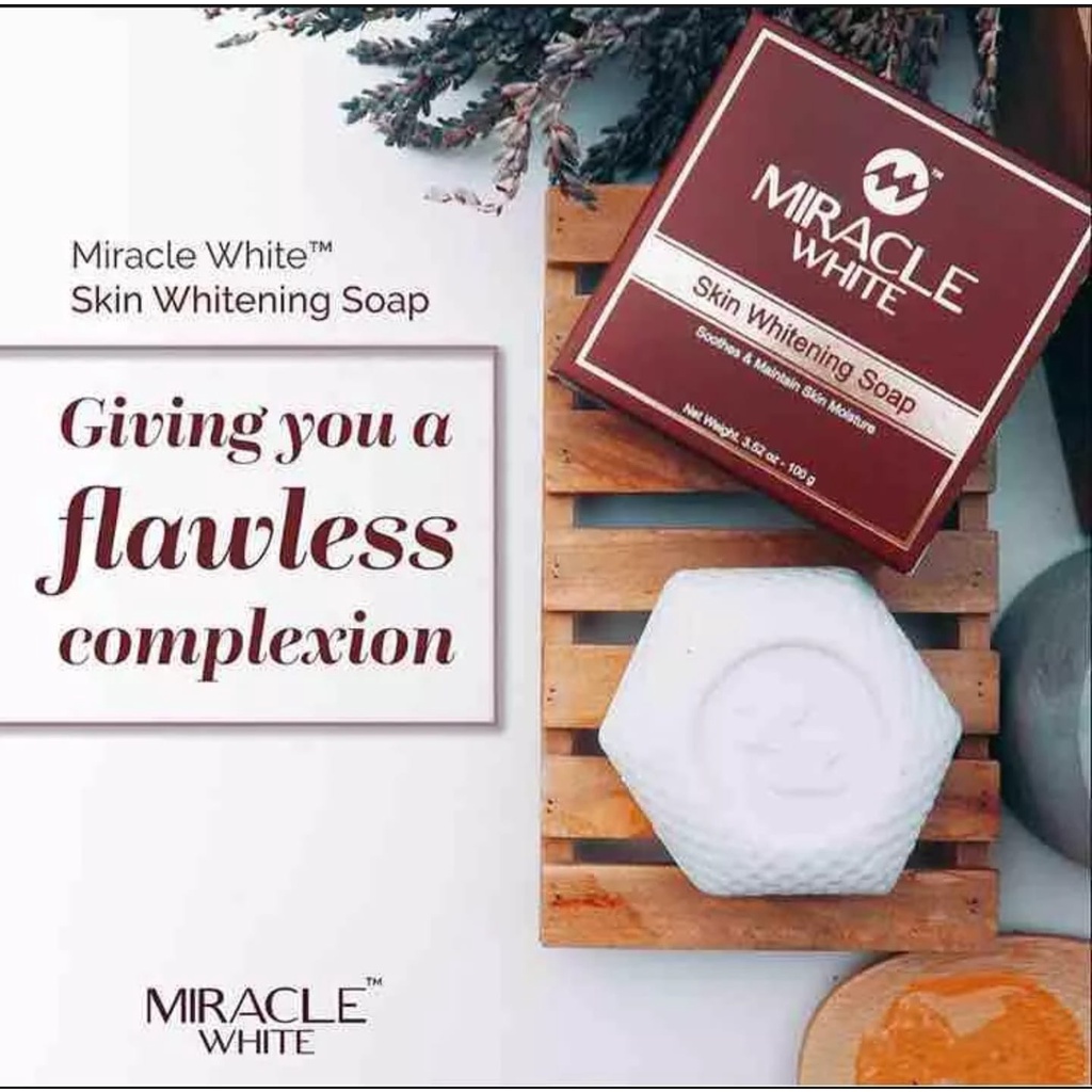 MIRACLE WHITE SKIN WHITENING SOAP 100G FOR FRESH SKIN Shopee