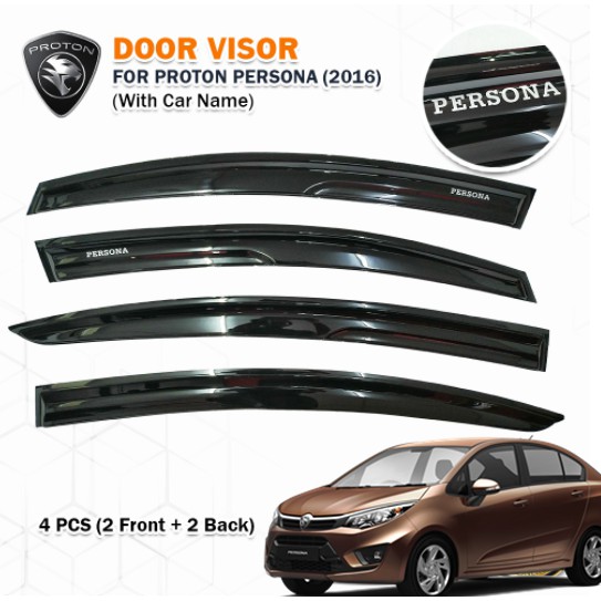 Visor pintu kereta (1set) Mugen Window Door Visor For Bezza Aruz Waja ...