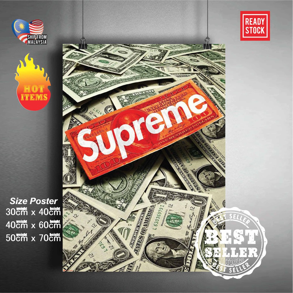 Supreme 2024 dollar sticker