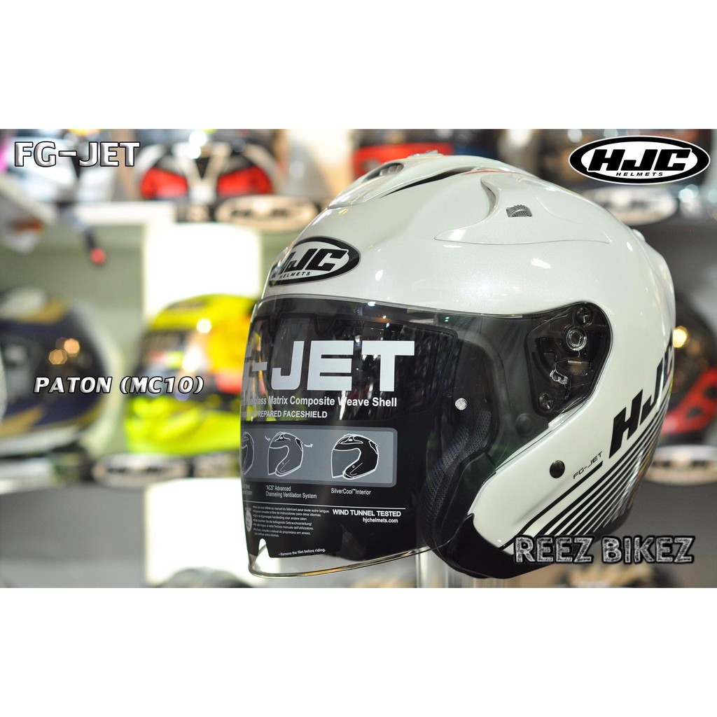 Casque Moto HJC FG-JET PATON MC10 - Fibre De Verre - Lunettes Intégrées - Taille XS