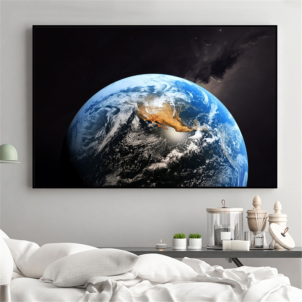 HD Print Galaxy Stars Poster Astronaut Planet Hole Space Prins Universe ...