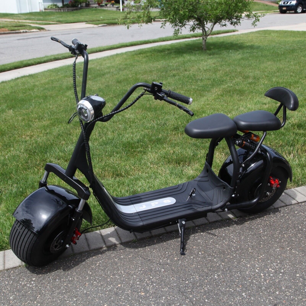 JPS Fat Tire Scooter Electric 60v 1000w Two Seat Up To 25 MPH Shopee