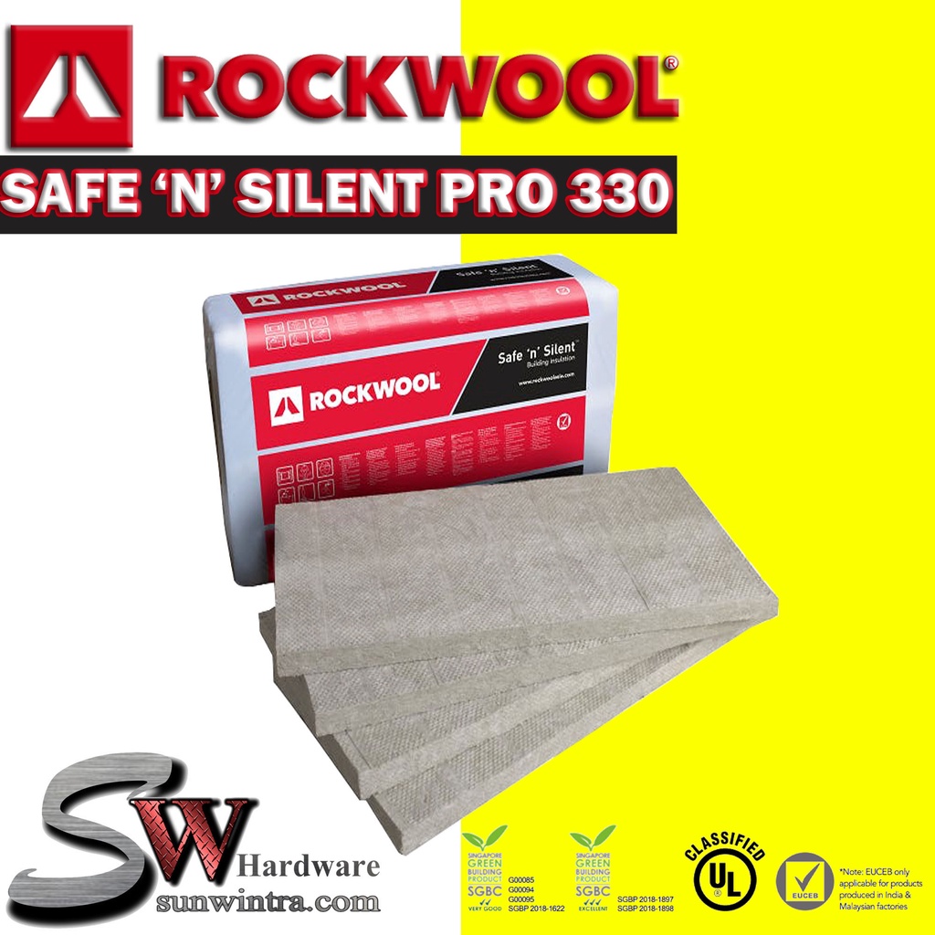 Rockwool Sound Proof Safe 'n' Silent Pro 330, S40KG/M³ x 50MM/40MM x