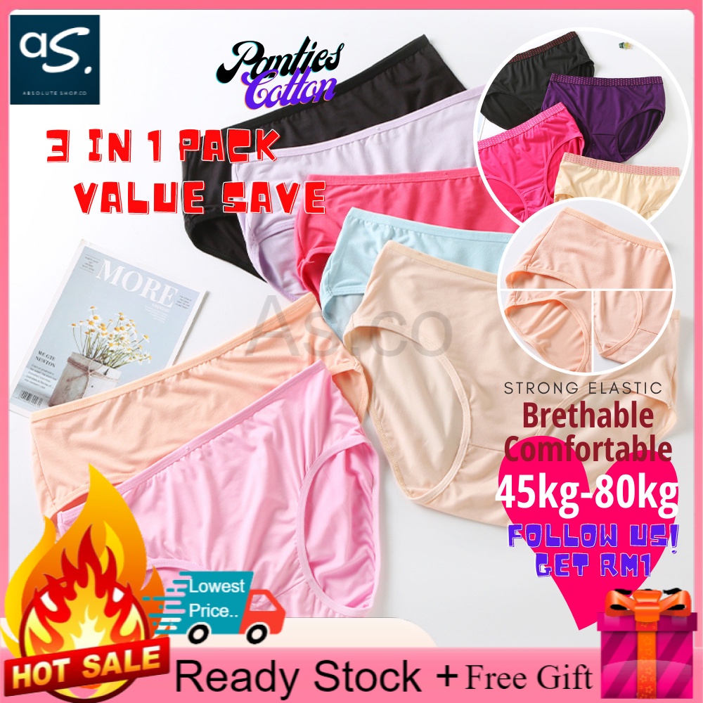 Cotton Panties Women Underwear Free Size Cynthia Sweet Color Panties