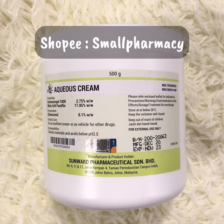 Sunward Aqueous Cream 500g 020053 | Shopee Malaysia