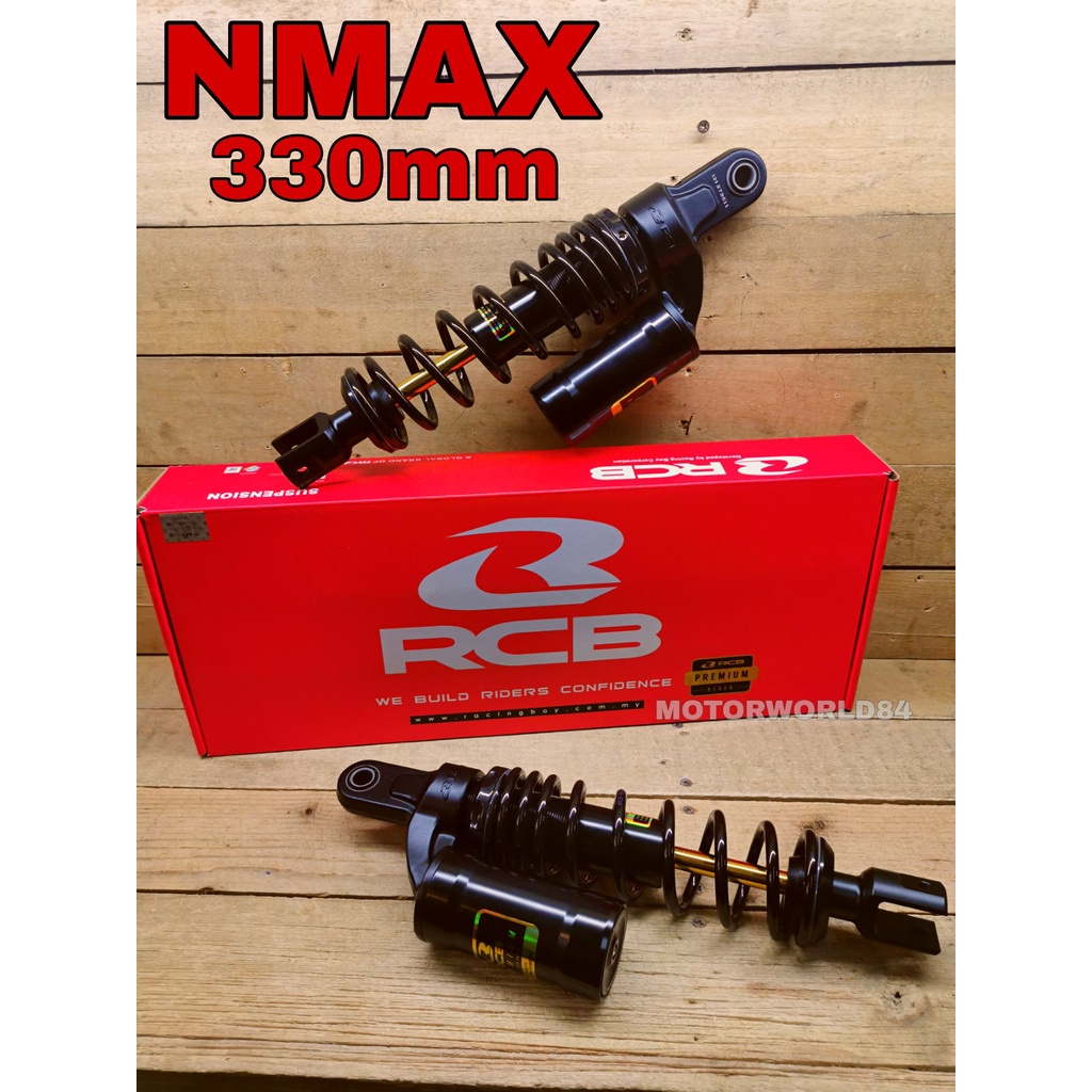 ABSORBER NMAX 330MM V1 RCB BLACK GOLD COLOR RACING BOY 100% ORIGINAL ...