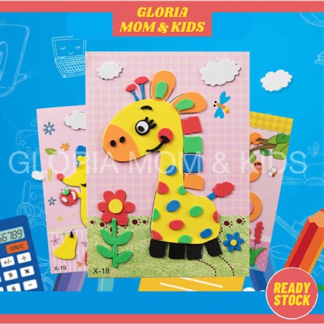 3D EVA Foam Sticker DIY Kid Pre Cut Art Craft Early Learning Present ...