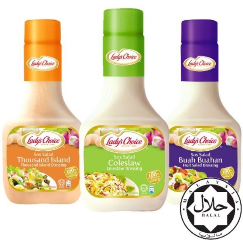 Halal＊Lady's Choice Sos Thousand Island/ Coleslaw/BuahBuahan Sauce