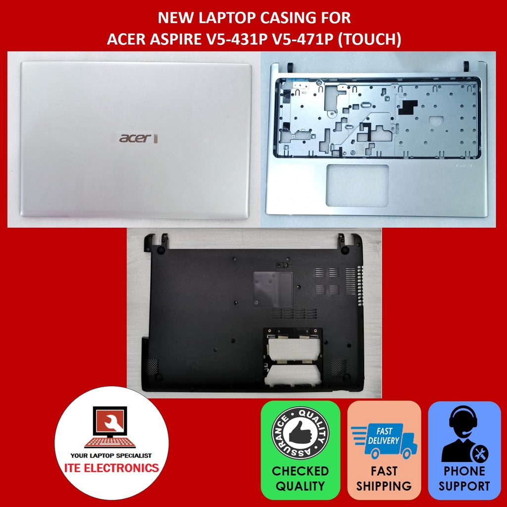 NEW ACER ASPIRE V5 431P V5 471P TOUCH SERIES FRONT CASING A PALMREST C BOTTOM COVER D RAM COVER Shopee Malaysia