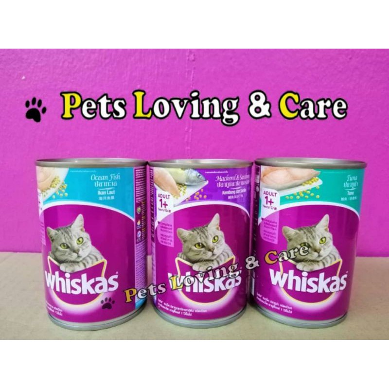 Whiskas Canned Food/Wet Food 400g/Makanan Basah Kucing/Ocean/Tuna