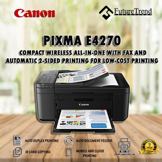 Canon Pixma E4570 (Replacement E4270) Wireless AIO (Print, Scan, Copy
