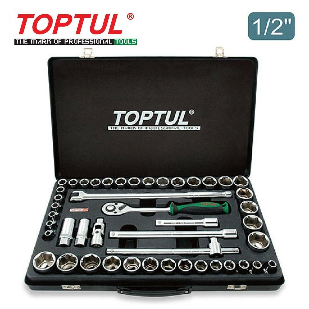 TOPTUL 46PCS Professional Grade 1/2