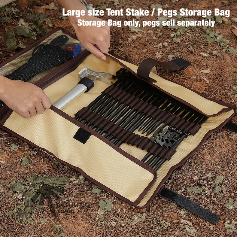 Large Size Peg Nail Tent Stake Case Storage Bag Cotton Canvas / PVC