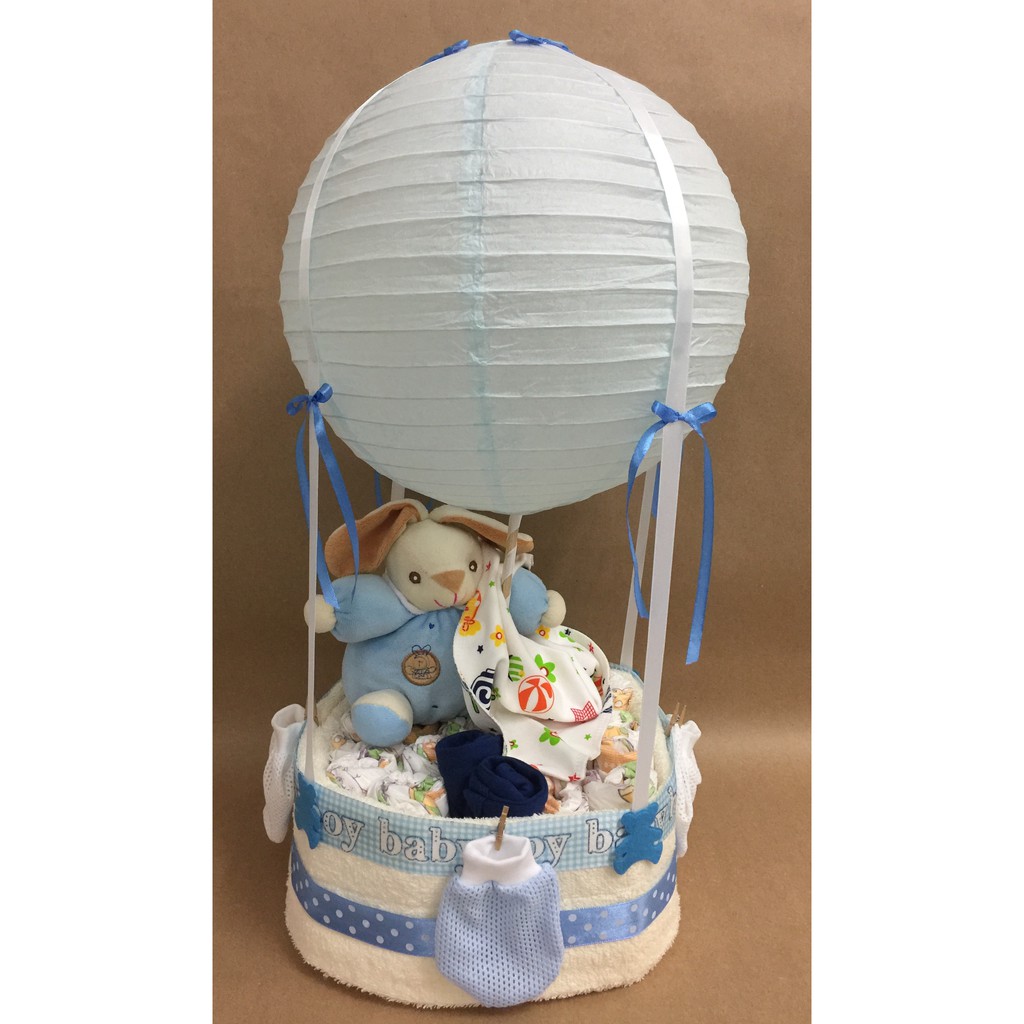 Hot air store balloon diaper cake