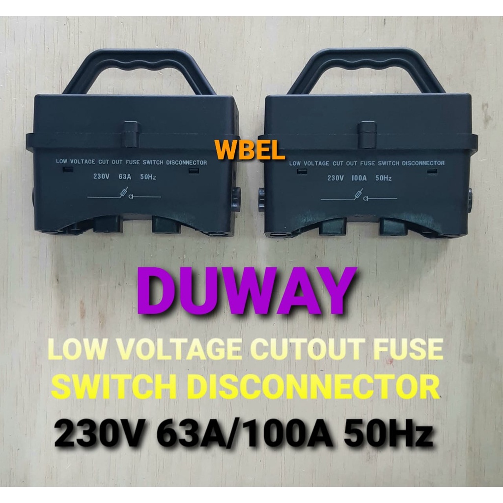 LOW VOLTAGE CUT OUT FUSE SWITCH DISCONNECTOR 230V 63A / 100A 50Hz Shopee Malaysia