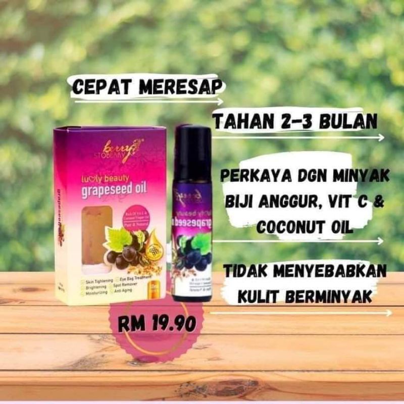 grapeseed oil luvlybeauty berry stoberry parut eyebag Shopee Malaysia