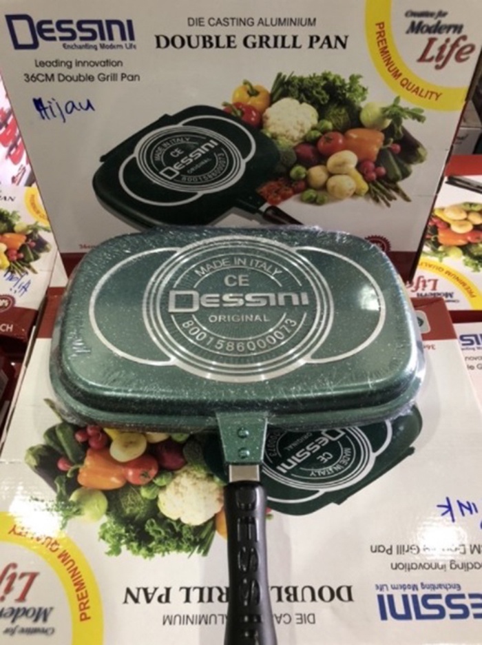 Dessini Magic Pan Double Grill Pemanggang Periuk Ajaib Two Sided Non-Stick  Coating 36cm & 40cm