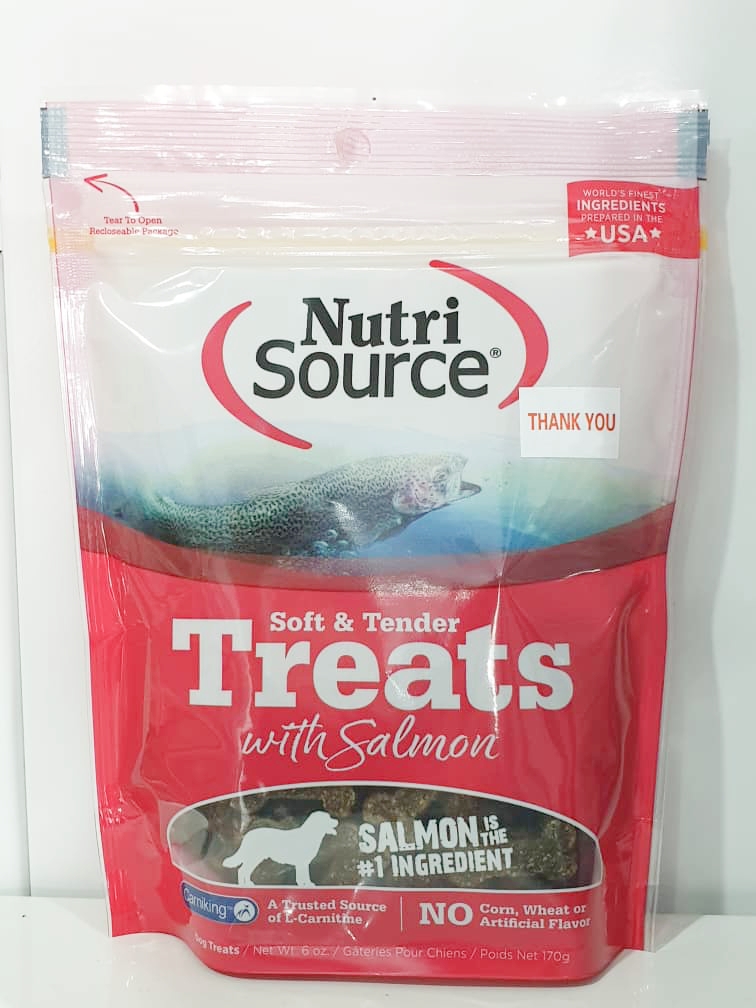 Nutri Source Soft & Tender Salmon Dog Treats / Dog Snack 6oz (170g