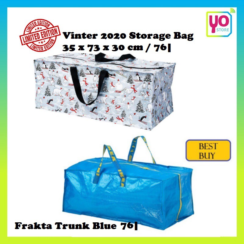 IKEA VINTER 2020 Limited Edition Storage Bag For Animal Pattern Grey ...
