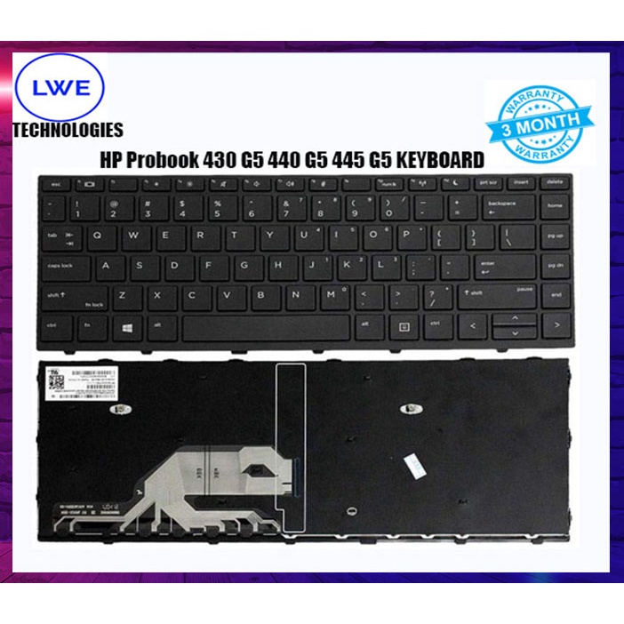 Hp Probook 430 G5 440 G5 445 G5 Laptop Keyboard Shopee Malaysia 6805