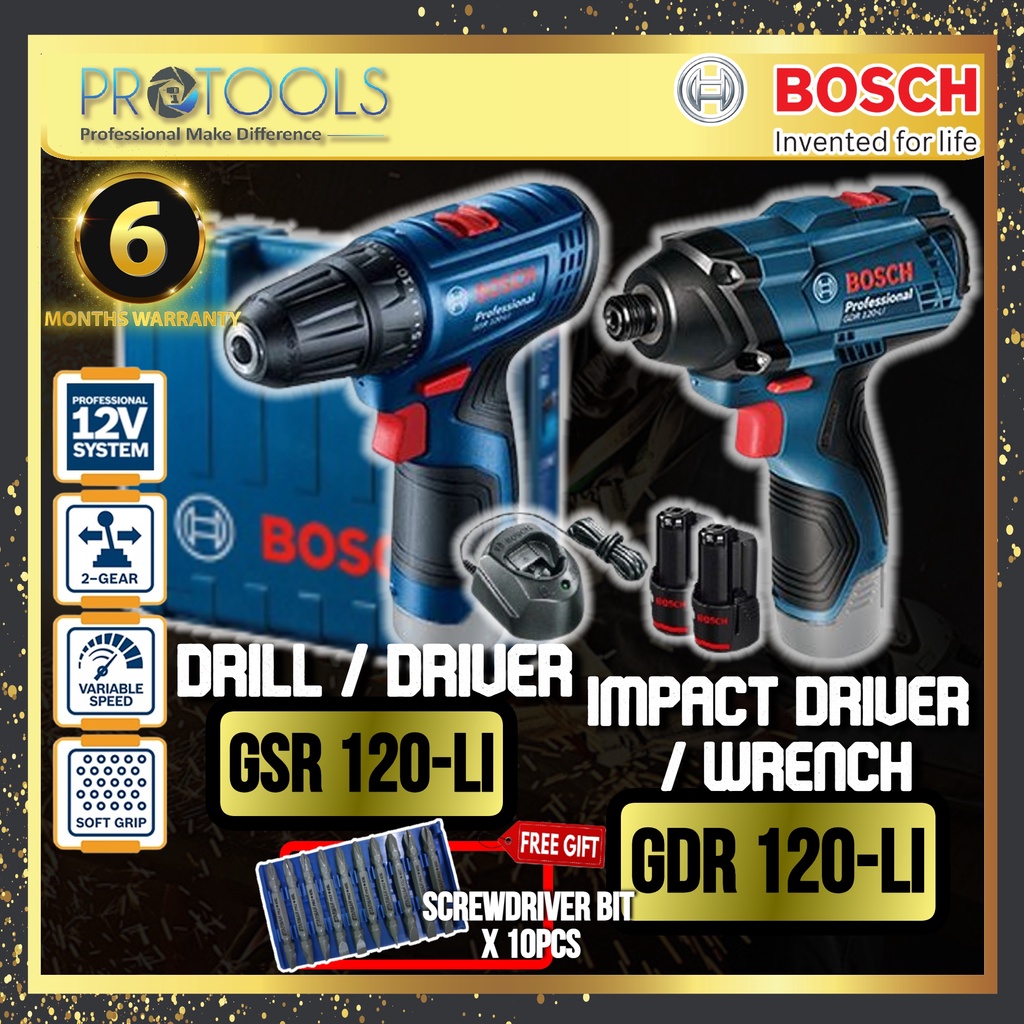 Wrench Bosch Gdr Gsr 120 Combo Kit BOSCH COMBO SET GSR120-LI
