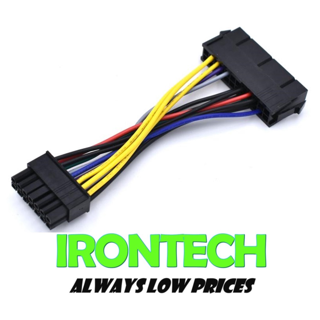 24Pin 24 Pin Female to 14 Pin Male PSU Main Power Supply ATX Adapter