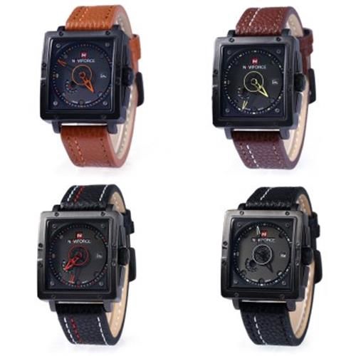 NAVIFORCE NF9065M MILITARY QUARTZ WATCH LEATHER BAND SPORT WRISTWATCH ORANGE Shopee Malaysia