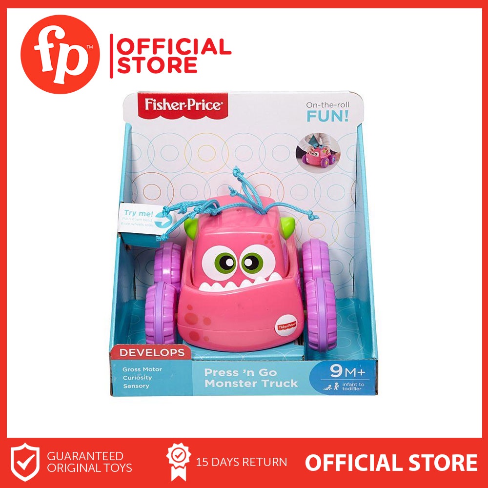 Fisher Price Press 'N Go Monster Truck Pink Shopee Malaysia