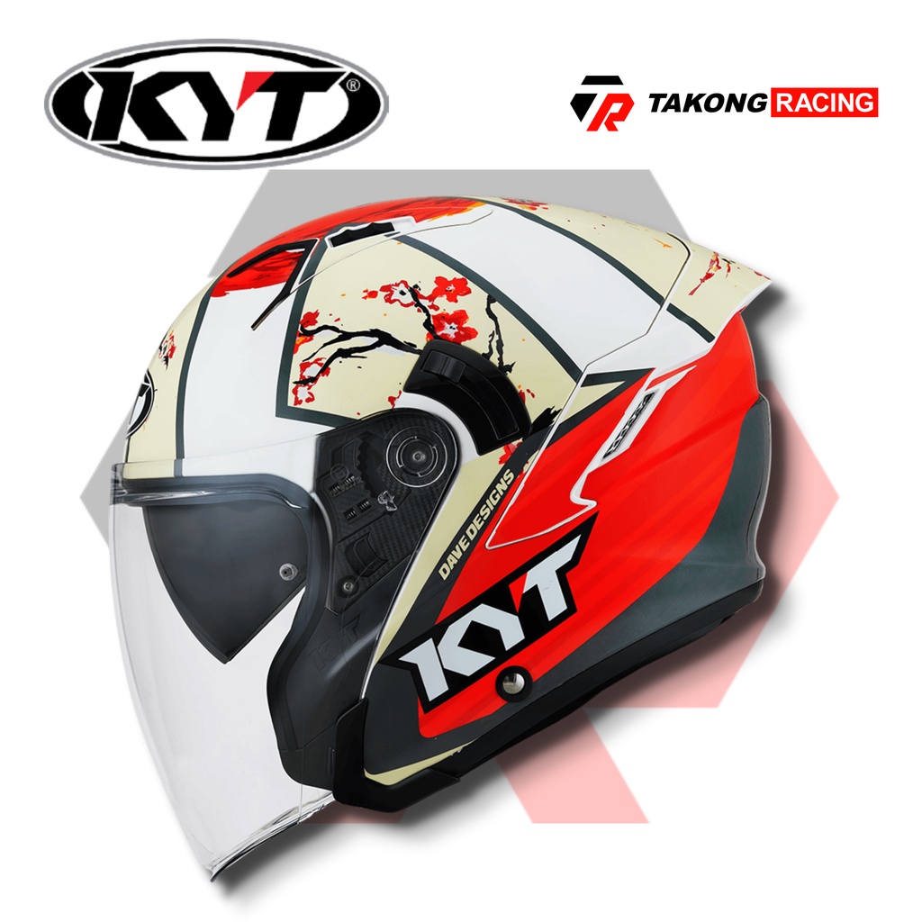 KYT Helmet NFJ Xavi Sakura Glossy Shopee Malaysia