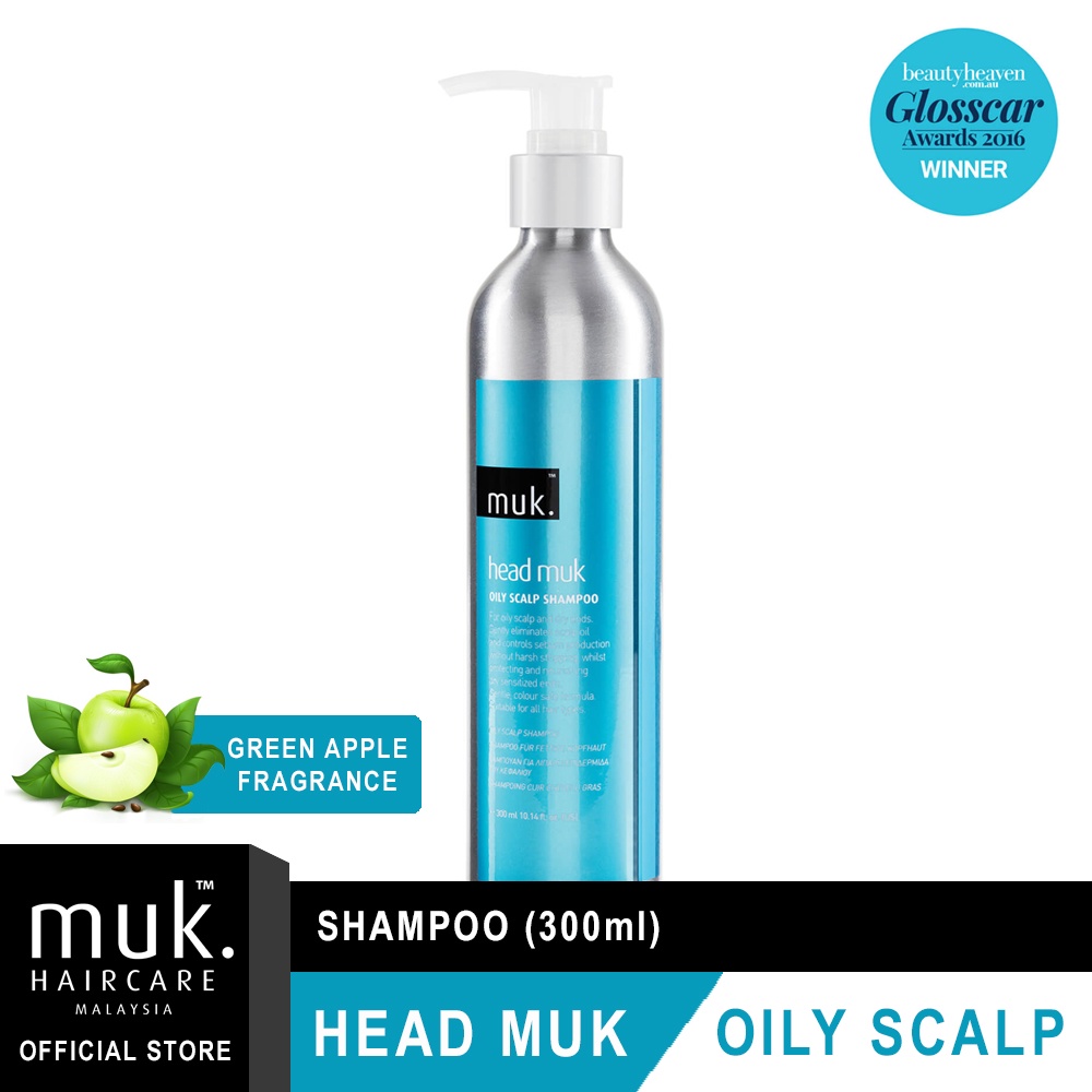 Head Muk Oily Scalp Shampoo (300ml) (AWARD WINNING AUSTRALIAN HAIR CARE BRAND, 100 IMPORTED