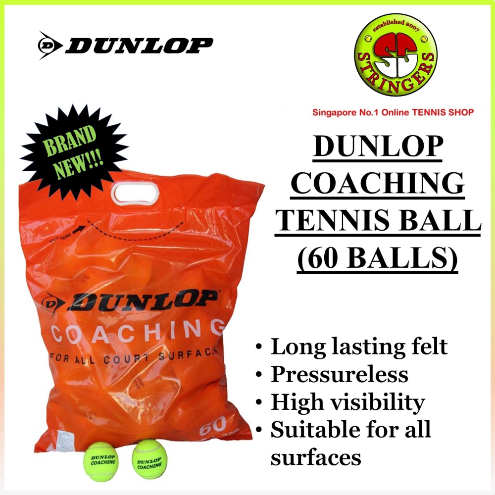 Dunlop Coaching Tennis Ball (60 balls) Shopee Malaysia