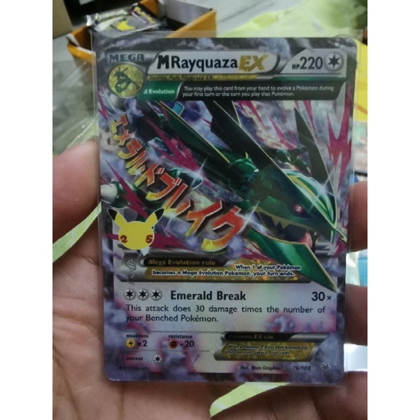 Pokemon TCG trading card M Rayquaza EX - 76/108 - Ultra Rare (Classic ...