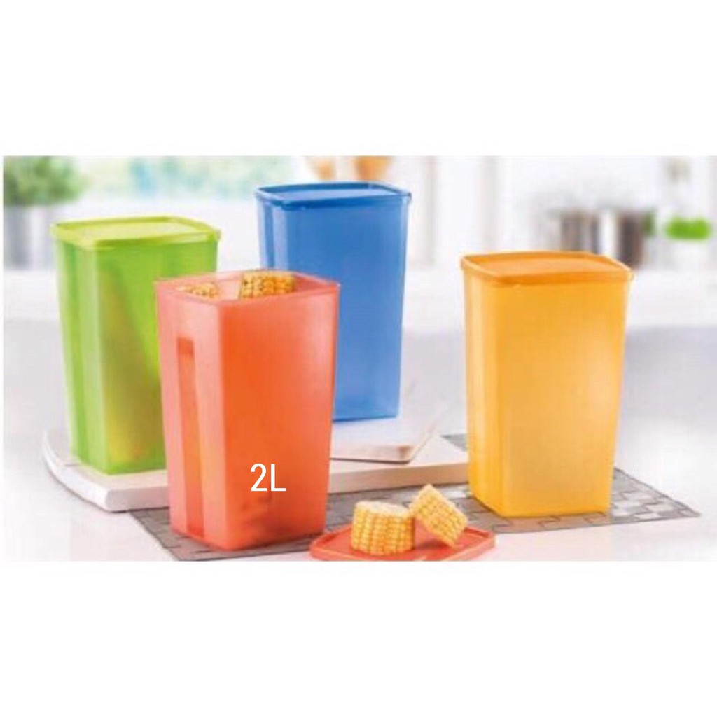 Tupperware Square Round 2.0L ( random color ) | Shopee Malaysia