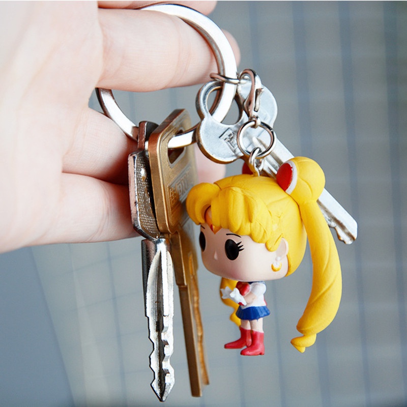 Funko POP Anime Sailor Moon Keychain PVC Cartoon Sailor Chibi Moon Figurines Pendant Kids Girl Birthday Gift Shopee Malaysia