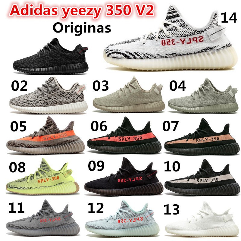 Quota snap upReady Stock Adidas Yeezy 350 V2 sport zebra running shoes Sneakers 15 color