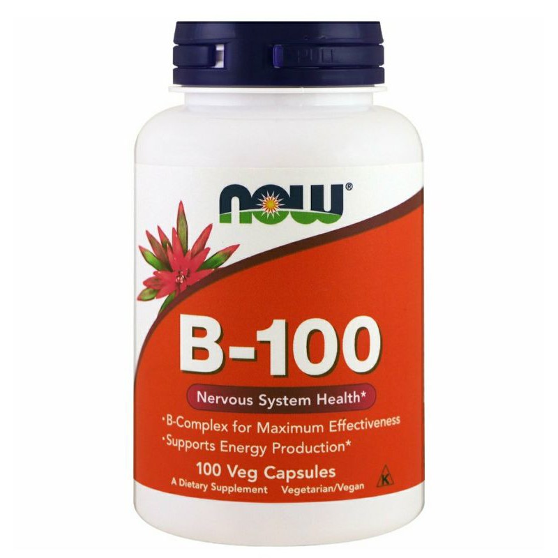 Now Foods, B-100, B Complex ( 100 Veg Capsules ) **Energy + Nervous ...