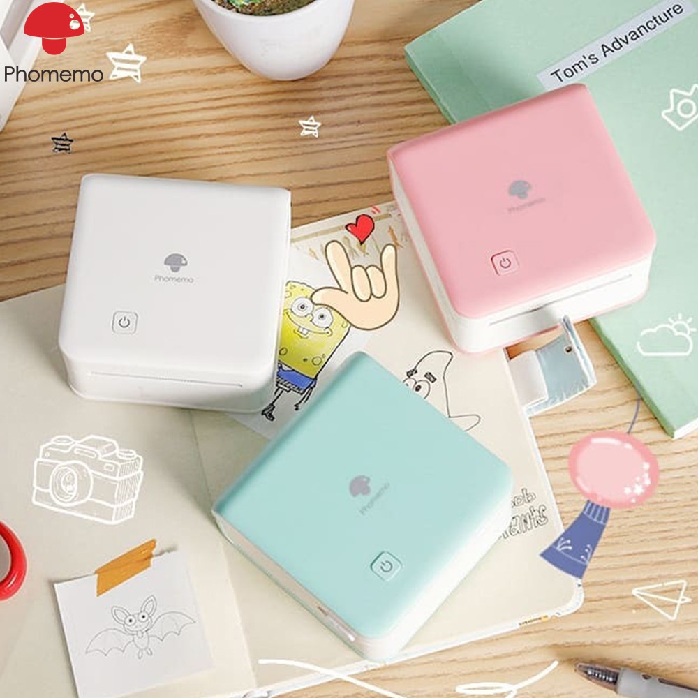 Photo Sticker Printer Phomemo M02 Pro Mini Print 300dpi Thermal Paper Portable P