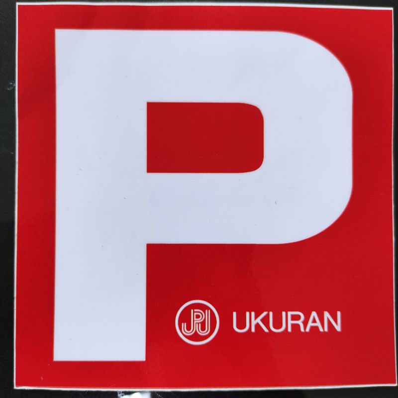 Sticker P License For Car Smoke Windows Ukuran Lepas JPJ & Trafik 15cm ...