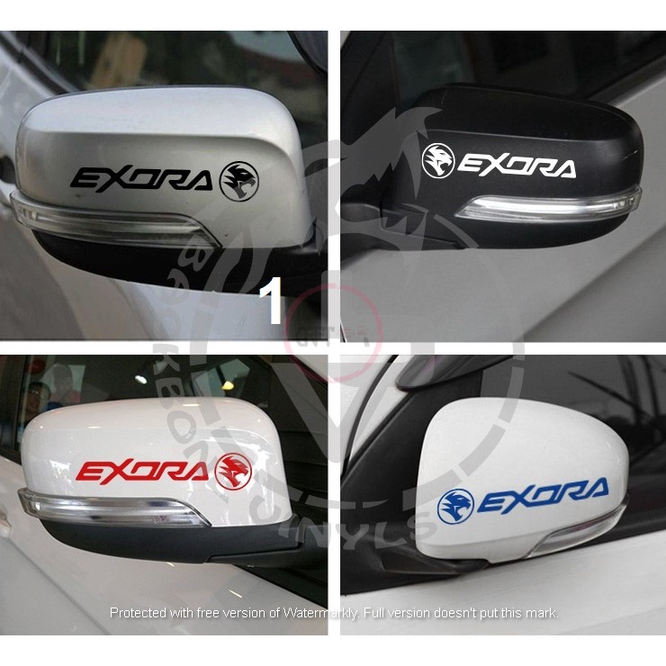 Cfs291 Proton Sepasang 2x Pcs Side Mirror Kereta Car Logo Stiker Sticker Vinyl Decal Stripes 6001