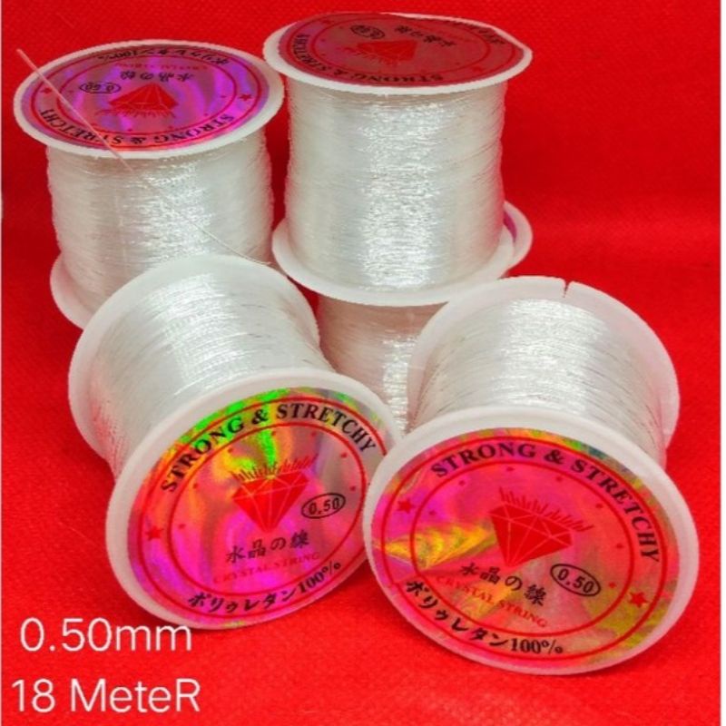 Clear Nylon Fishing Line Spool Beading String 0.4 mm Diameter