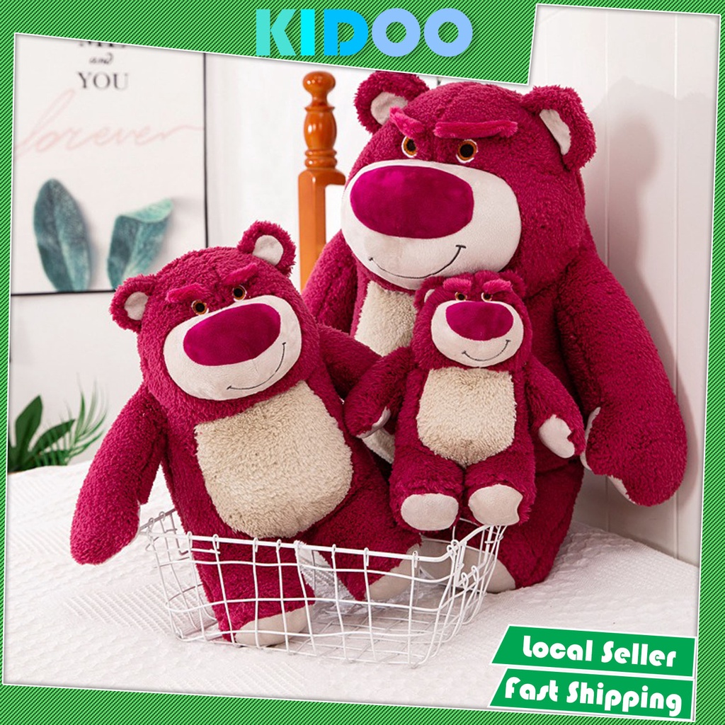 Kidoo Ready Stock Toy Story 4 Lotso Strawberry Bear Plush Doll Big Size ...