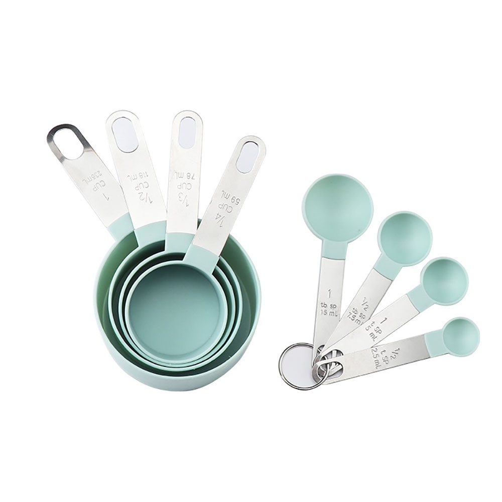 4pcs Measuring Cups Spoons Stainless Steel Handle Measuring Cup Measuring Spoon Kitchen Tools 4721