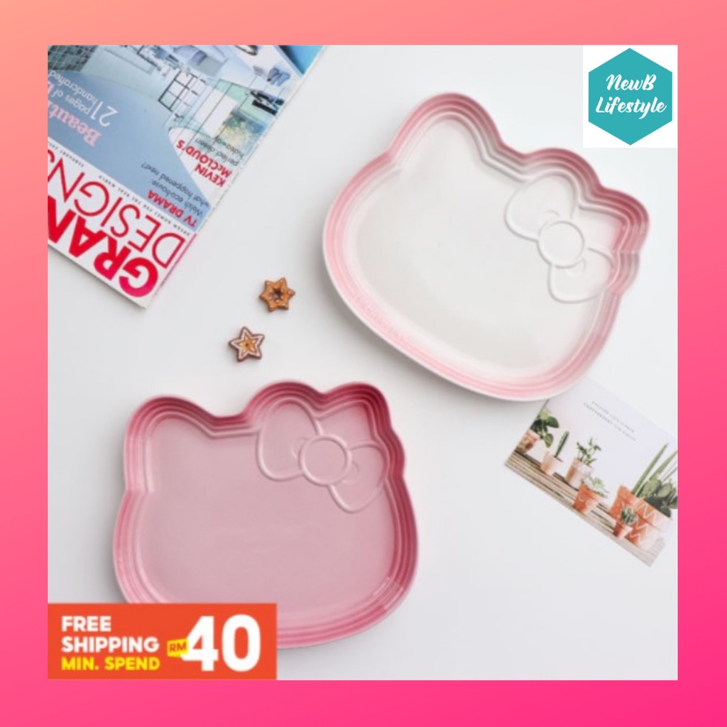 Le Creuset HELLO KITTY Collection Plate set Shopee Malaysia