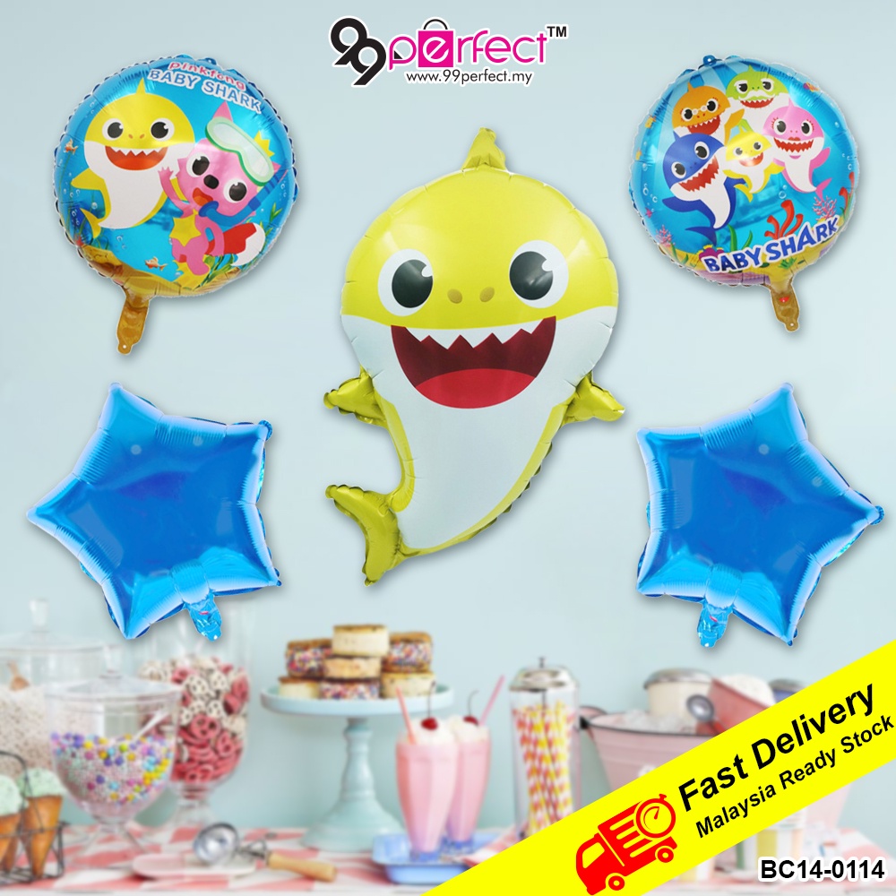 5pcs Baby Shark/Frozen/Unicorn/Batman Foil Balloon Set Cartoon Birthday ...