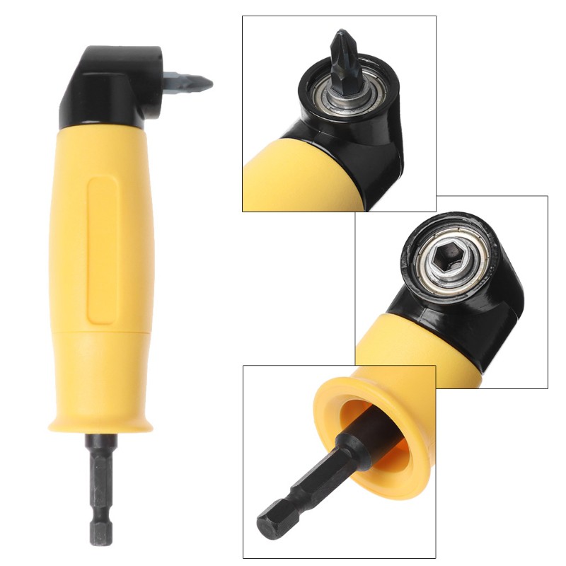 90-Degree Magnetic Right Angle Driver for Screwdriver Bit with 1/4