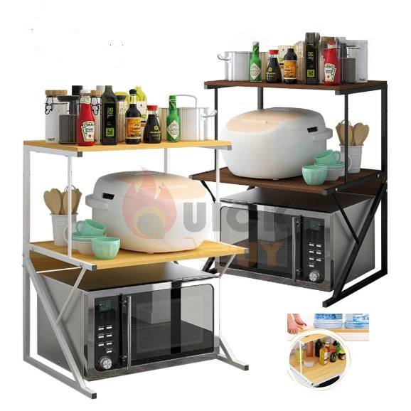 Tempat Letak Oven Ketuhar Rak Oven Bertingkat 3 Tiers Premium Oven Rack Kitchen Rack Kitchen ...