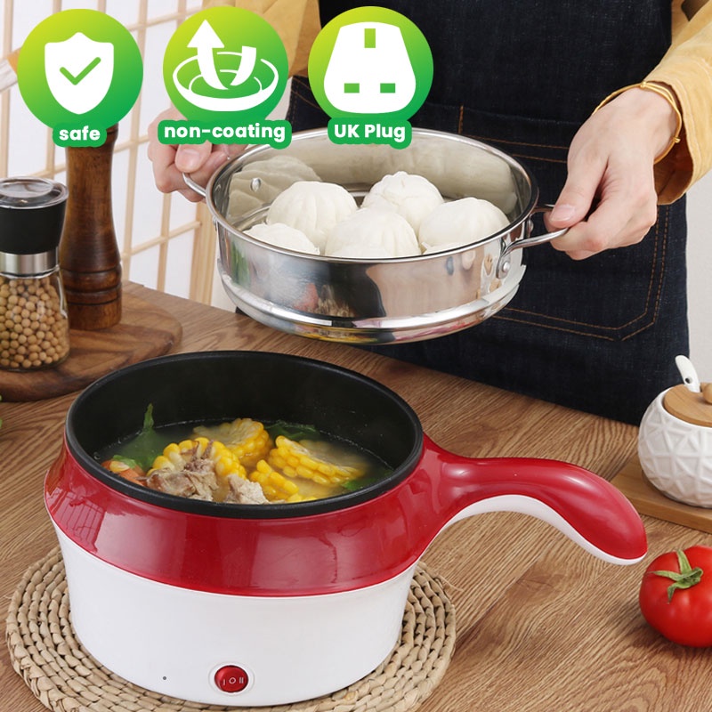Steamer Pot Mini Cooker Electric Double Layer UK Plug Safety for Steam ...