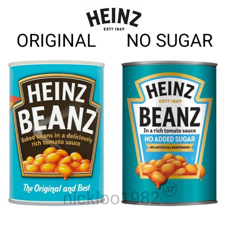 HEINZ Original / No Sugar Added Baked Beans In Rich Tomato Sauce 415g ...